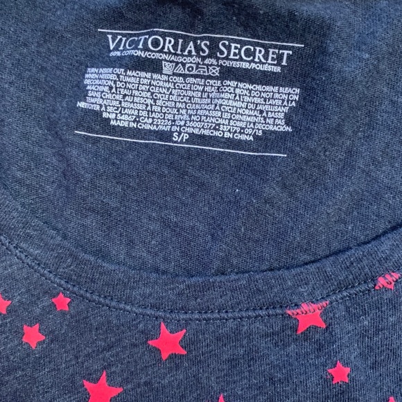 VICTORIA'S SECRET grey long sleeve sleep shirt - Picture 3 of 5